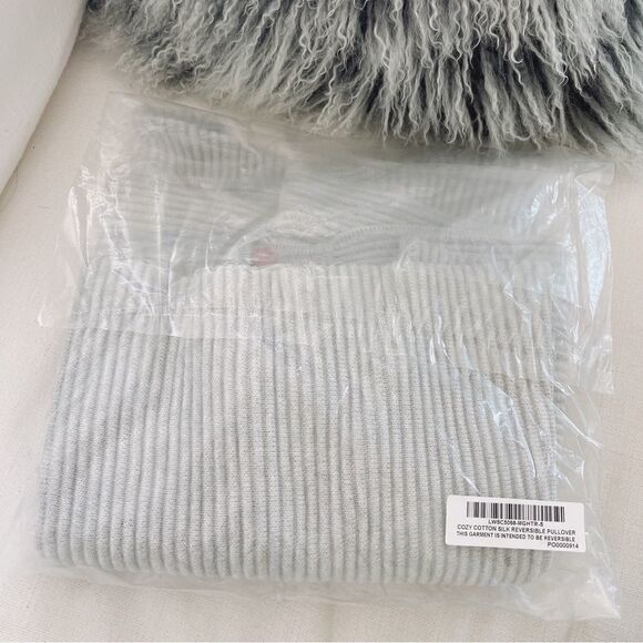Lunya Cozy Cotton Silk Reversible Pullover - Mellow Grey Heather - Picture 10 of 10